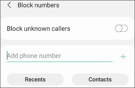 اینجا می‌توانید گزینه «Block Unknown Callers» را روشن کنید