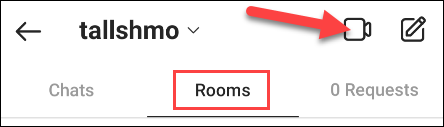 وارد بخش «Rooms» شوید