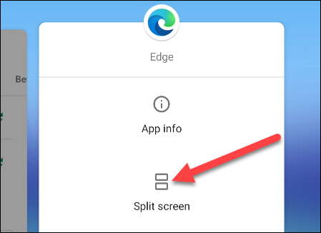 گزینه Split Screen را از منو انتخاب کنید