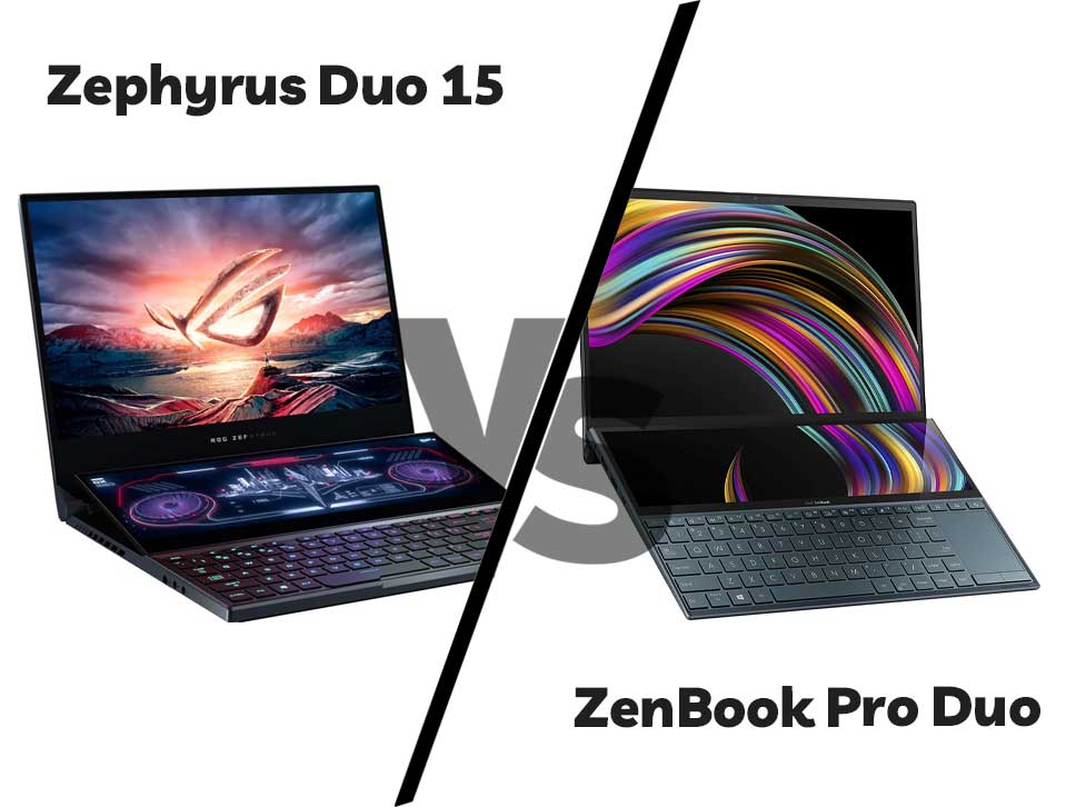 مقایسه لپ تاپ ایسوس Zephyrus Duo 15 با ایسوس ZenBook Pro Duo
