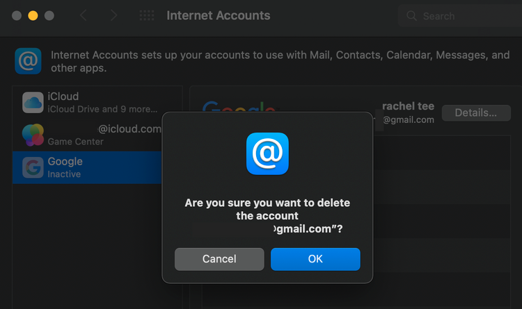چطور می‌توان یک حساب ایمیل خاص را در سیستم مک به طور کامل حذف کرد؟