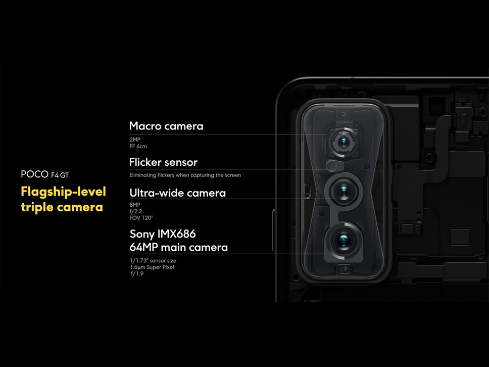 سنسورهای دوربین گوشی POCO F4 GT