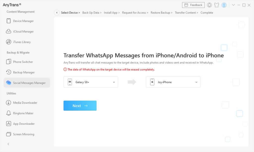 روش انتقال اطلاعات واتساپ از اندروید به iOS