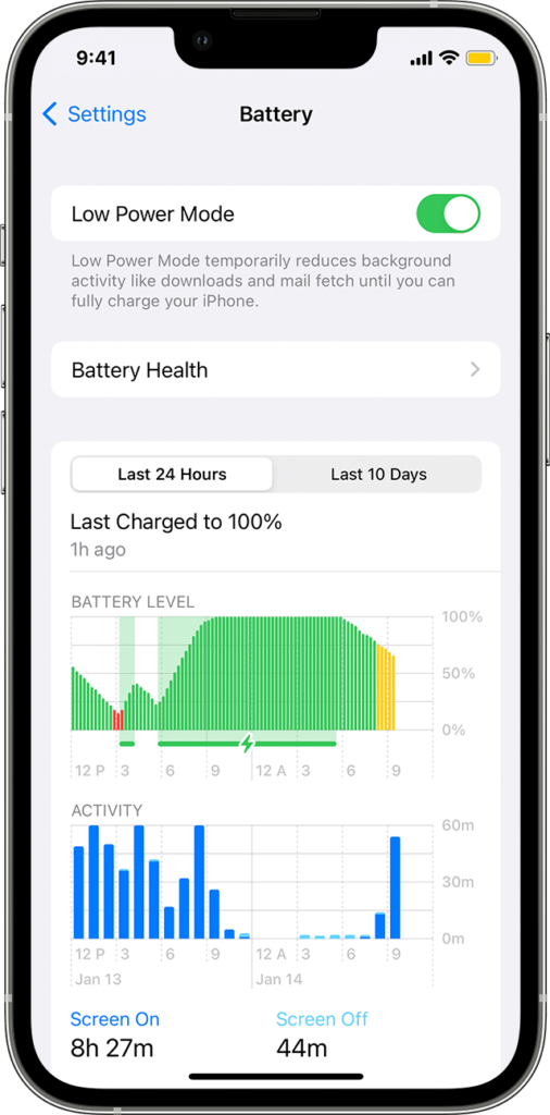 نحوه خاموش کردن Low power Mode  در آیفون 