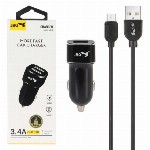 شارژر فندکی فست دو پورت جی بی کیو  JBQ مدل CN-45 18W (همراه با کابل اندروید)